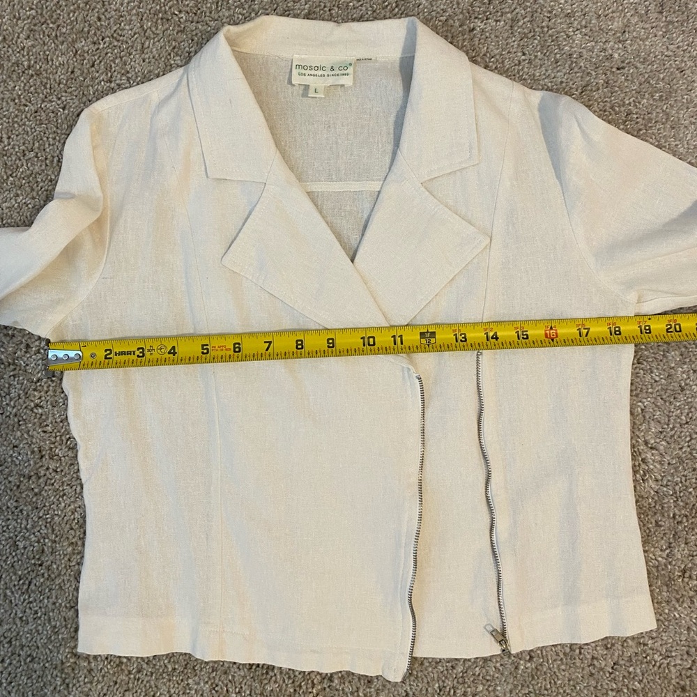 Linen Cropped Jacket - Picture 6 of 9